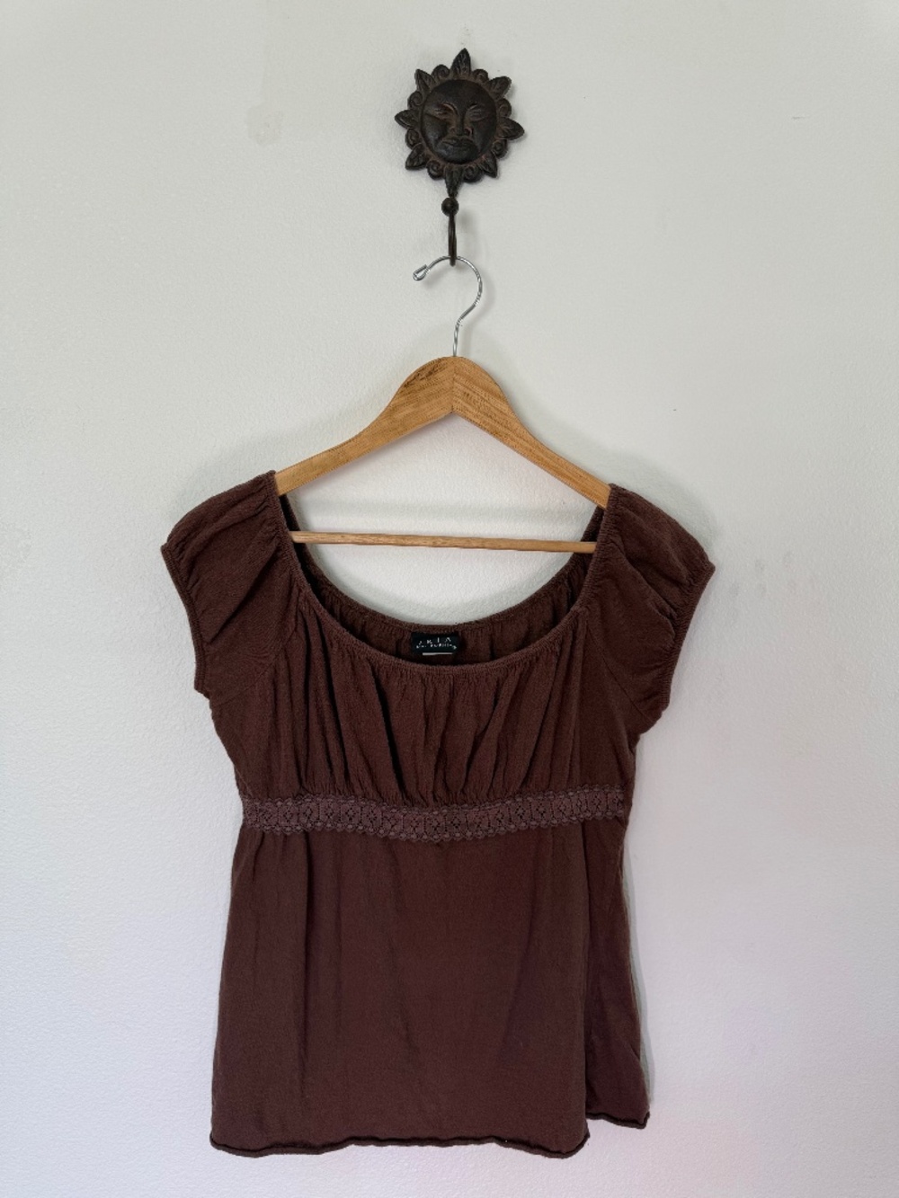 90s JKLA Brown Sleeveless Blouse